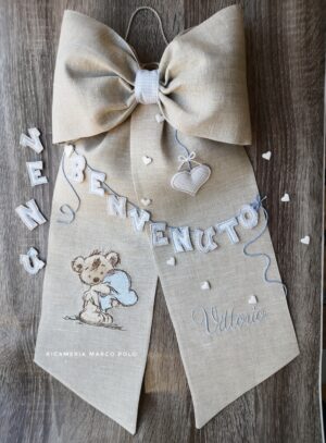 Benvenuto teddy lino tortora