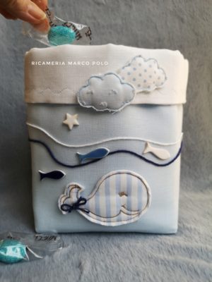 Portaconfetti balena e pesci