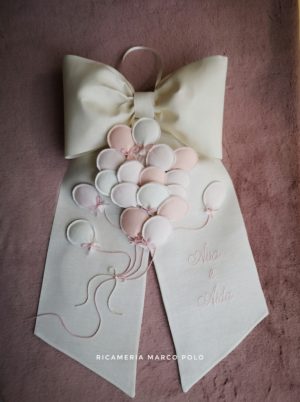 Palloncini rosa cipria in gruppo