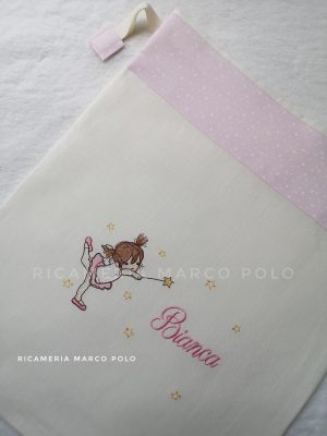 Ballerina e stelle, lino panna