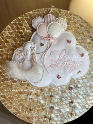 Nuvola con coniglietto, 5 palloncini e pendagli