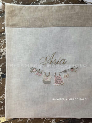 Panni stesi lino bianco e Tortora