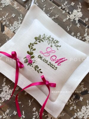 Portafedi in lino personalizzato