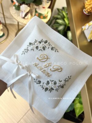 Portafedi personalizzato in lino