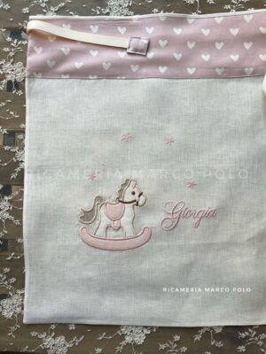 Sacca primo cambio rosa