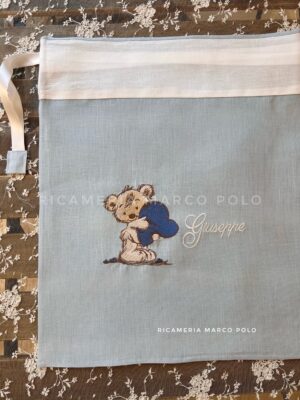 Sacca primo cambio in puro lino